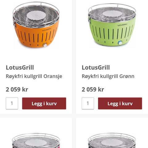 Røykløs trippelisolert praktisk grill med bæreveske.