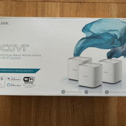 D-link ac 1200 Mesh wifi system (3 enheter)