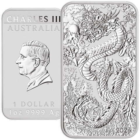 Australia 2024 Dragon - 1 Oz Coin bar