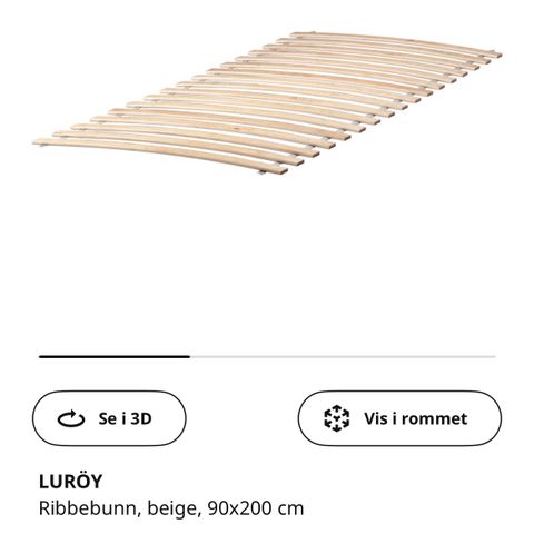 Ribbebunn 90x200cm IKEA Luröy