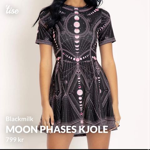 Blackmilk Moon Phases Pink Evil Skater Tee.