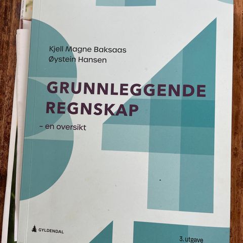 Grunnlegende regnskap utgave 3 selges