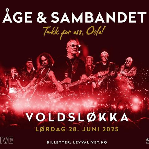 4 stk billetter til Åge & Sambandet, 28.06.25, Voldsløkka, Oslo