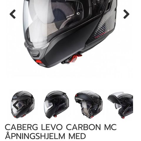 CABERG LEVO CARBON MC ÅPNINGSHJELM