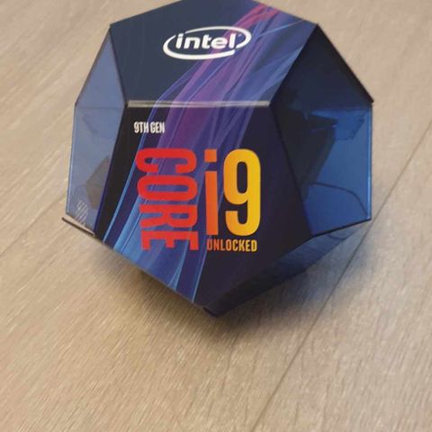 i9-9900k CPU i original emballasje