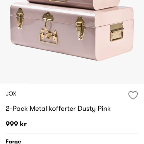 Metallkofferter fra JOX - Dusty Pink