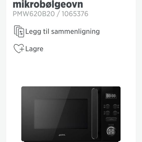 Mikrobølgeovn, lite brukt