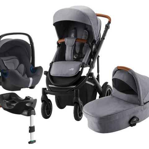 Britax Smile III, Komplett Barnevogn, Soft Taupe + Baby-Safe Pro + Base