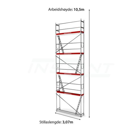 Stillaspakke 10,5m (29m2) til leie