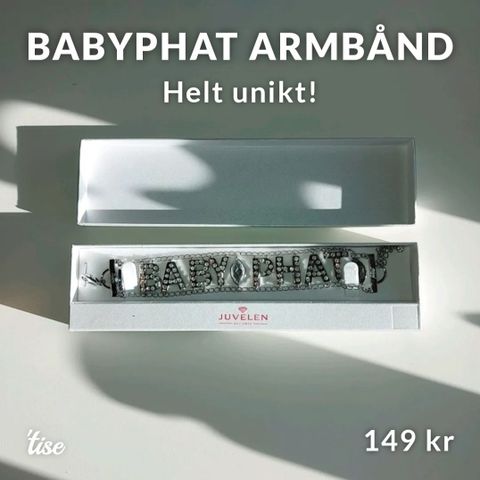 Unikt sølv armbånd fra Baby Phat.