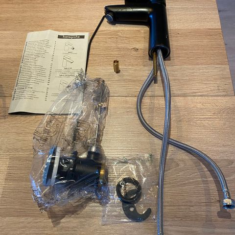 Hansgrohe talis e 110 servantarmatur m/oppl. matt sort