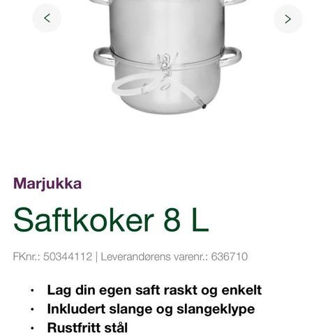 Saftkoker til leie