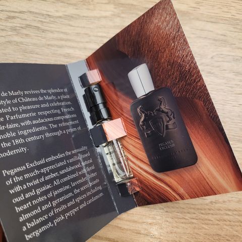 Ny, original parfymeprøve Pegasus Exclusif fra Parfums de Marly