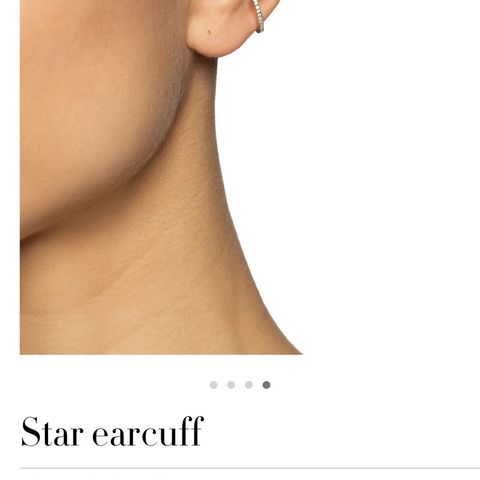 Ubrukt star earcuff i sølv med diamanter fra Efva Attling