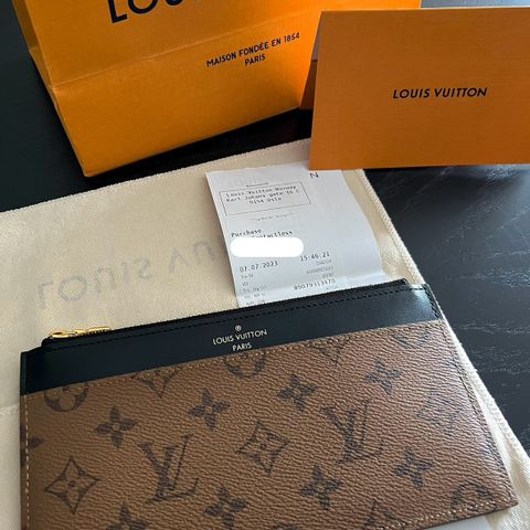 Louis Vuitton slim purse monogram reverse canvas -  som ny