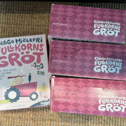 4 pk Enago fullkorn melkefri grøt