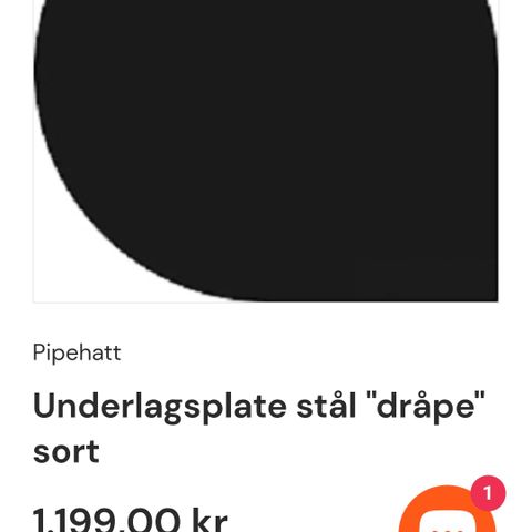 Dråpeformet underlag peis