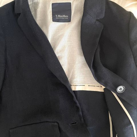 Max Mara blazer i kraftig lin