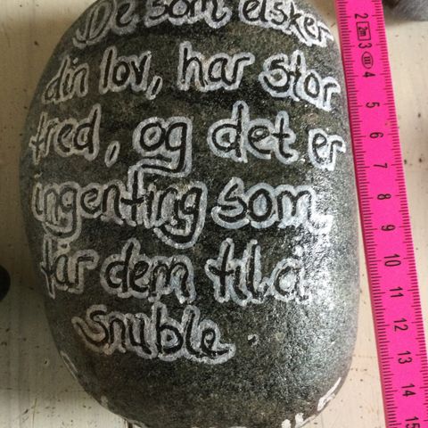 Stein med bibelord fra salme 119