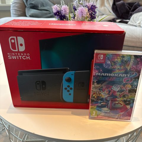 Ny ubrukt Nintendo switch m/mariokart