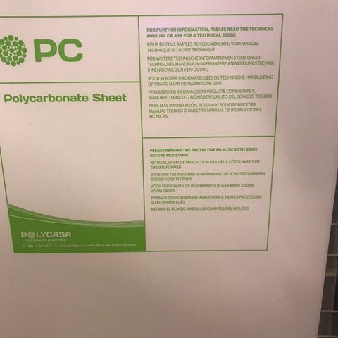 Plexiglass plater/macroclear polykarbonat