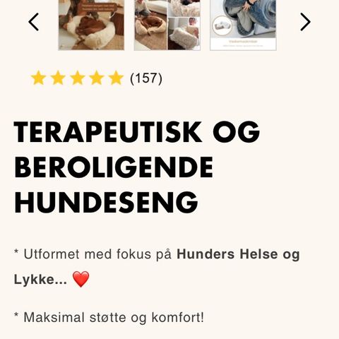 Ubrukt hundeseng fra pelsbarn