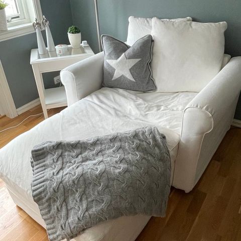 Ikea Grønlid Sjeselong/ Daybed i Hvit Selges