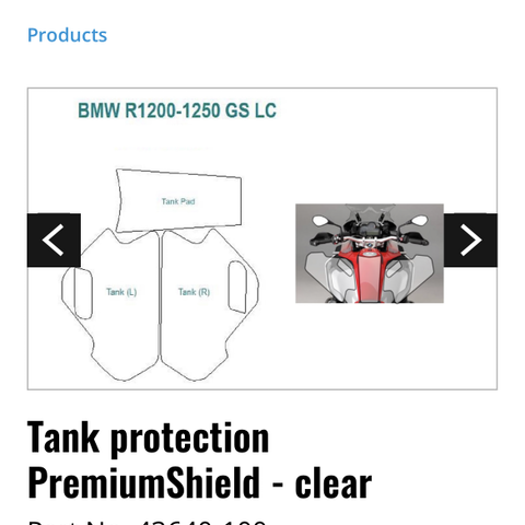 BMW GS 1250 - Tank protection PremiumShield - clear