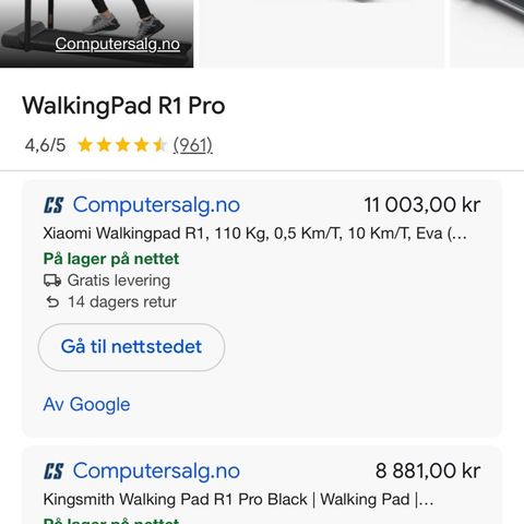 Nesten ikke brukt walking pad