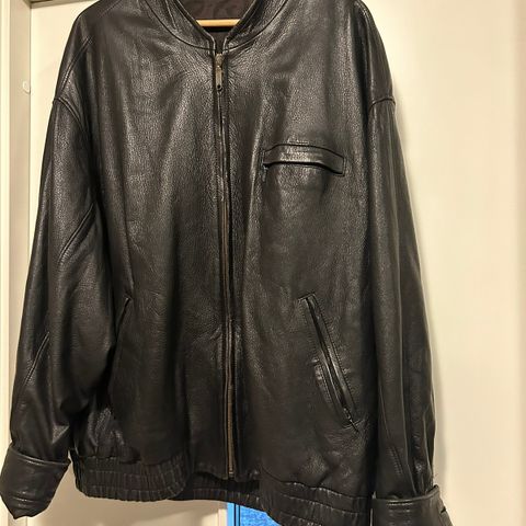 Vintage bomber skinnjakke