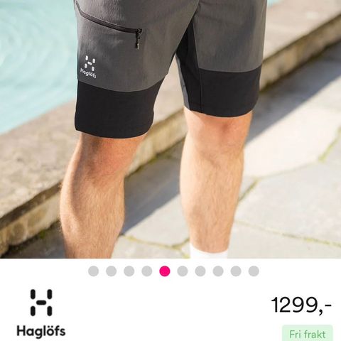 ⛰️ Helt ny Haglöfs Mid Slim shorts til herre str L (50) 🌲🩳