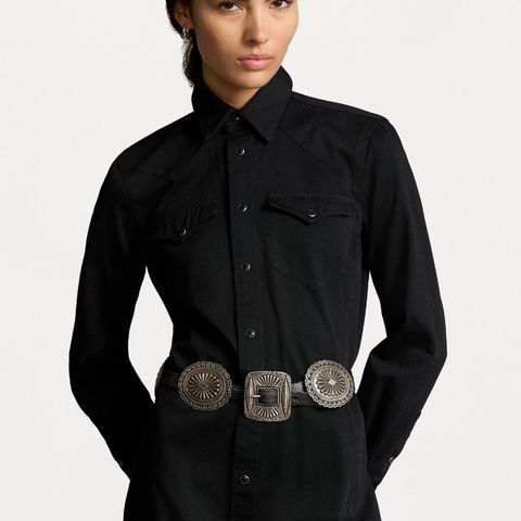 Slik skjortekjole med belt fra Ralph Lauren