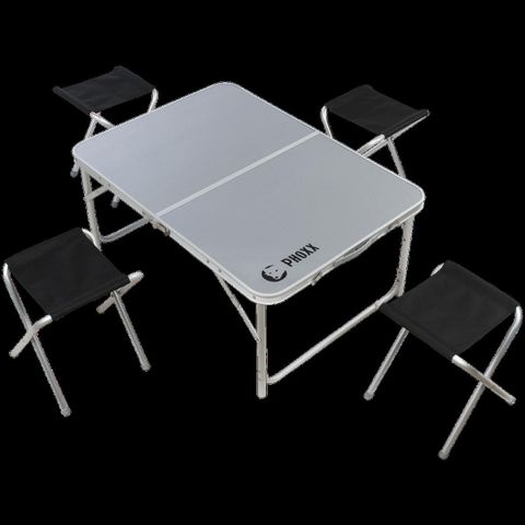 Phoxx Foldable alu set/table and chairs, sett med stol og bord