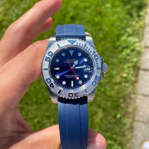 Seiko Yacht Master "Blue dial" Rubber mod