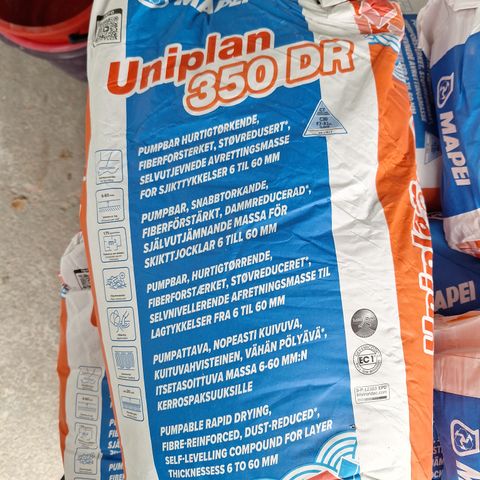 Mapei Uniplan 350DR sparkelmasse med fiber