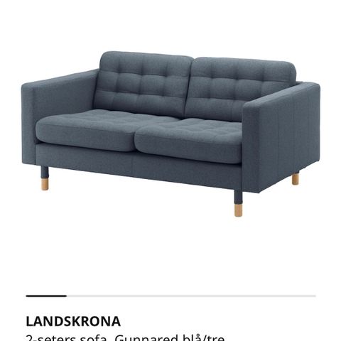 Landskrona, 2-seters sofa. Meget pent brukt!