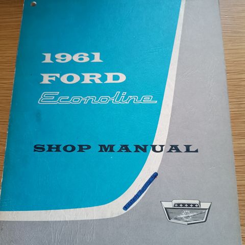 1961 FORD ECONOLINE SHOP MANUAL