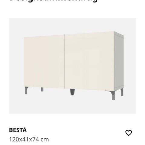 Ikea Bestå TV-benk med hvite høyglans-fronter