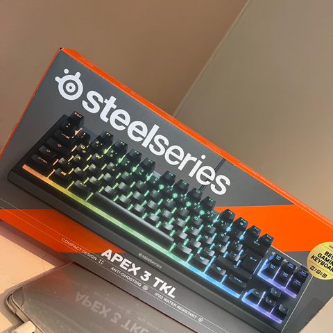 Ubrukt. SteelSeries Apex 3 TKL gamingtastatur