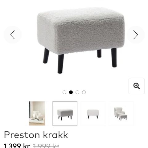 Preston hvilestol med krakk