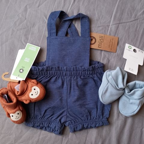 New Müsli romper and Lindex/KappAhl booties