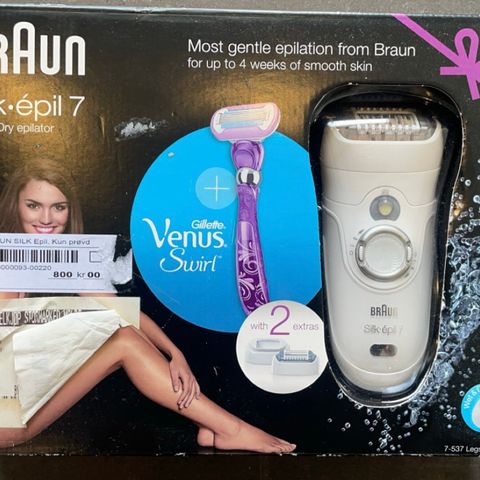 Brann silk- epil 7 wet and dry epilator.