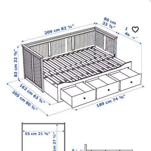 Hemnes seng fra ikea