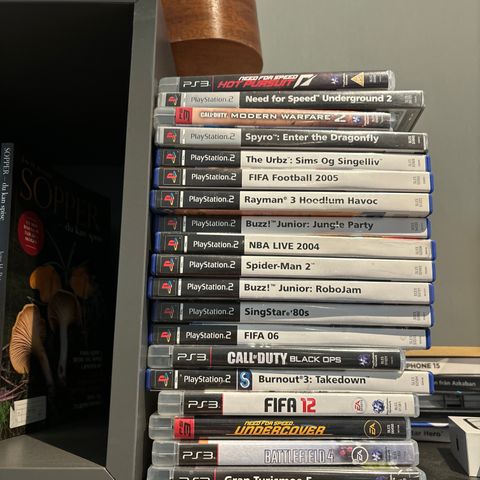 19 PlayStation 2 og PlayStation 3 tomme covre