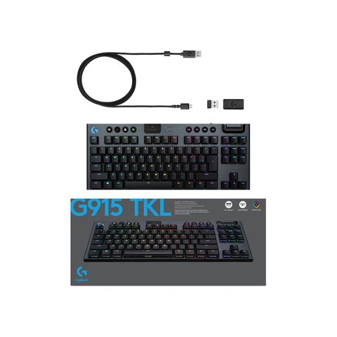 Logitech G915 LIGHTSPEED TKL Trådløst Gamingtastatur (sort)