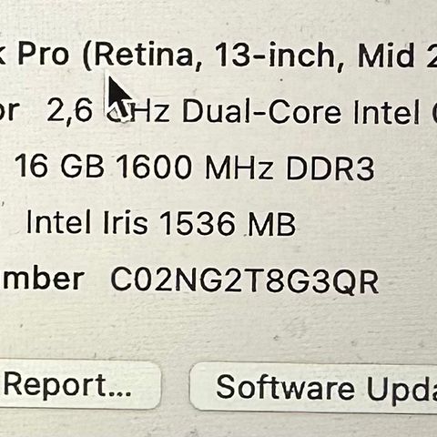 MacBook Pro Retina 13, 2.6ghz i5, 16gb RAM, 256 GB SSD