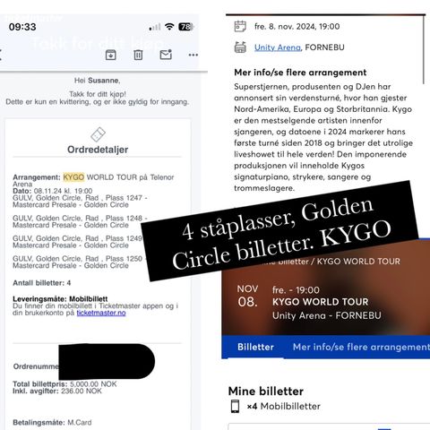 KYGO, Golden Circle ståplasser.