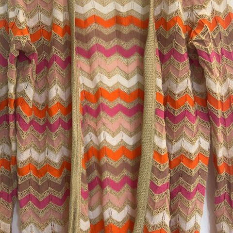 Nydelig Missoni crochet metallic cardigan