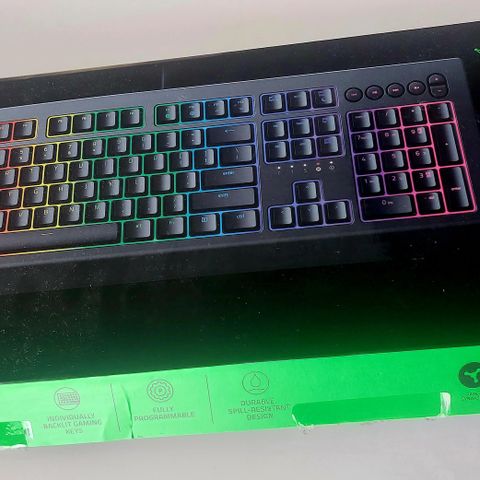 Tastatur og håndleddstøtte/gamingutstyr