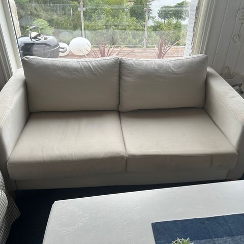 Ikea Karlstad 2 seter sofa med nytt trekk